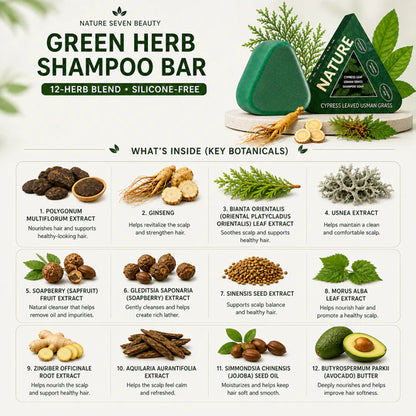 Nature Seven Beauty Green Herb Shampoo Bar